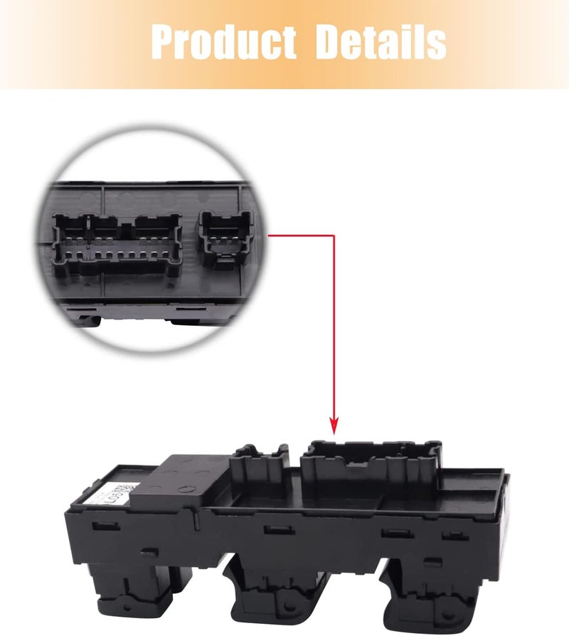 TINJO Power Window Control Switch fit for Subaru Outback Legacy 2015-2016, Replace OEM 83071AL05A, Front Left Driver Side Power Window Master Control Switch Button 15-16 - Image 5